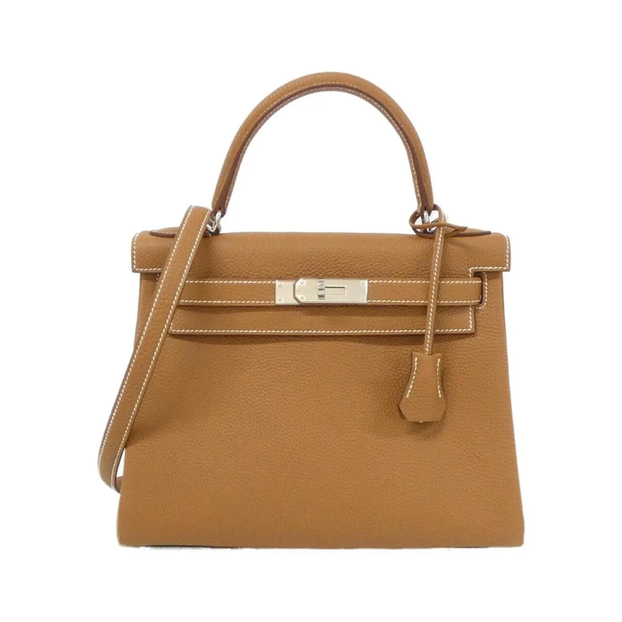 HERMES Kelly 030931CK Handbag Togo Gold