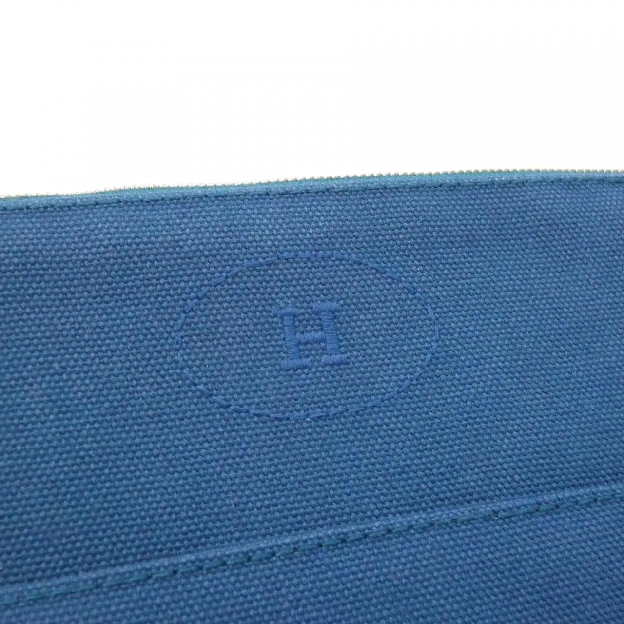HERMES Bolide 102774M Pouch Canvas Blue Canvas Rank A - Thumbnail 4