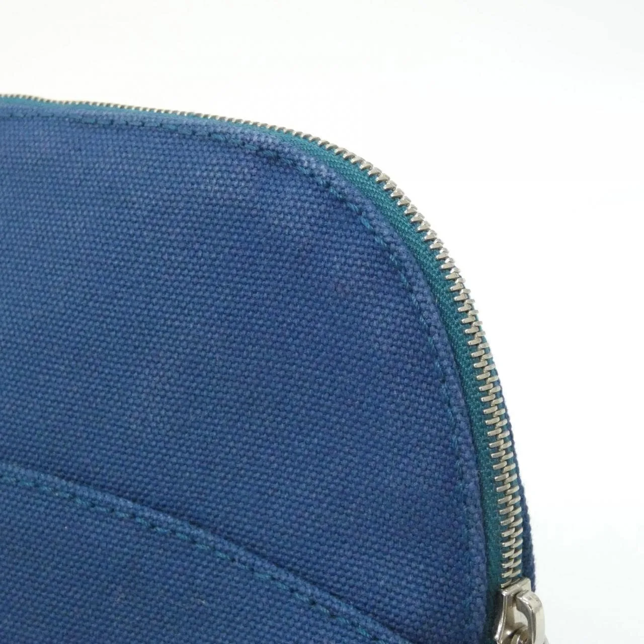 HERMES Bolide 102774M Pouch Canvas Blue Canvas Rank A - Thumbnail 5