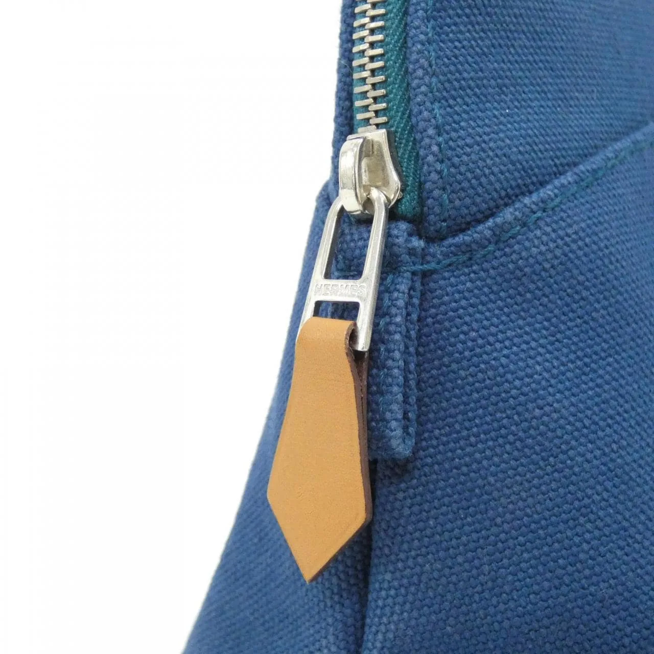HERMES Bolide 102774M Pouch Canvas Blue Canvas Rank A - Thumbnail 6