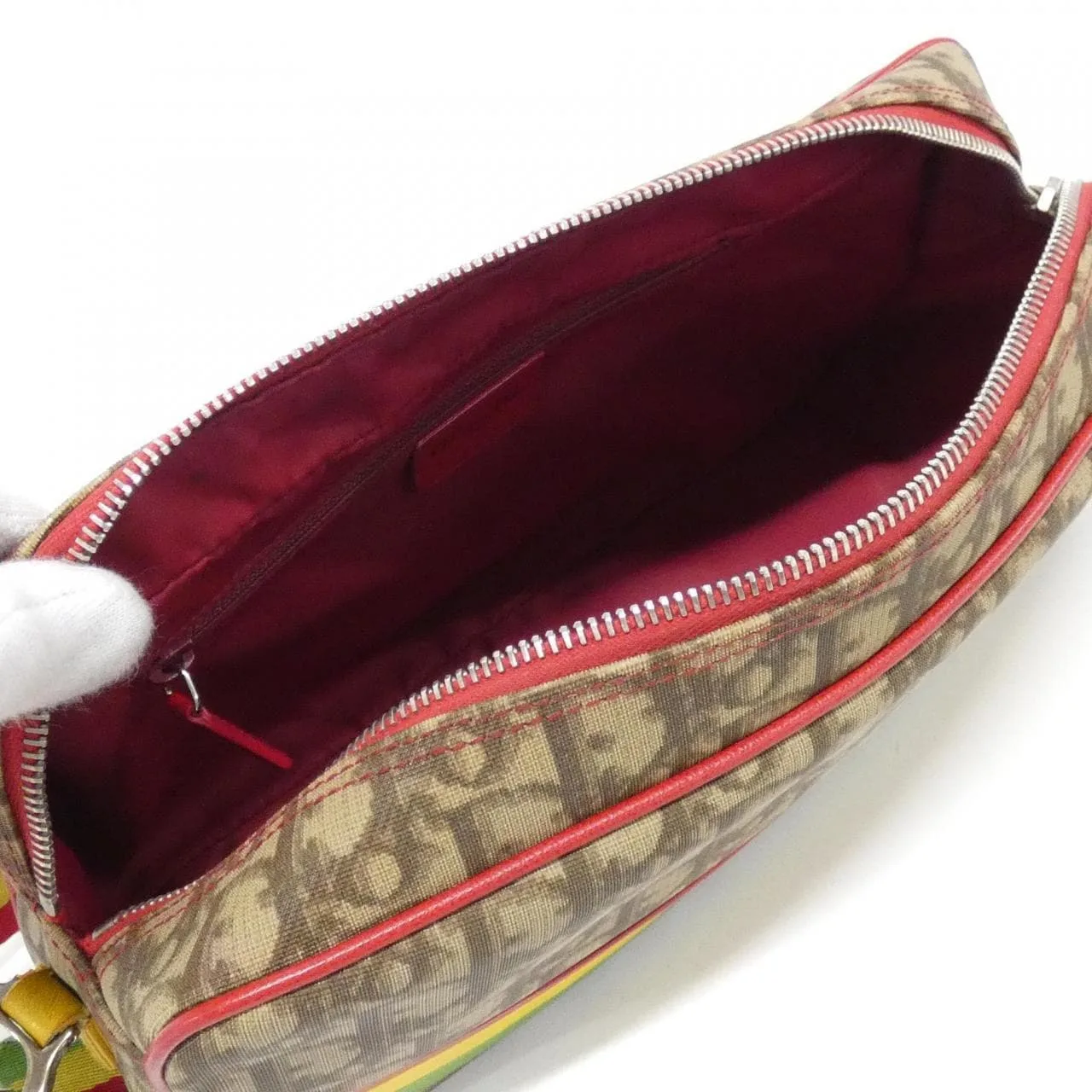 DIOR CDR44190 肩背包 皮革 米色 皮革 中古品B - 縮圖 6