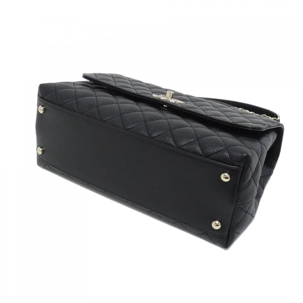 CHANEL Matelasse 92991 Handbag Grained Calfskin Black Grained Calfskin Rank A - Thumbnail 3