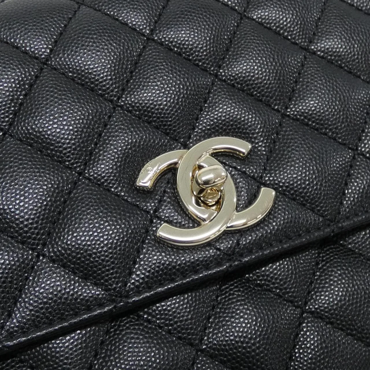 CHANEL Matelasse 92991 Handbag Grained Calfskin Black Grained Calfskin Rank A - Thumbnail 4