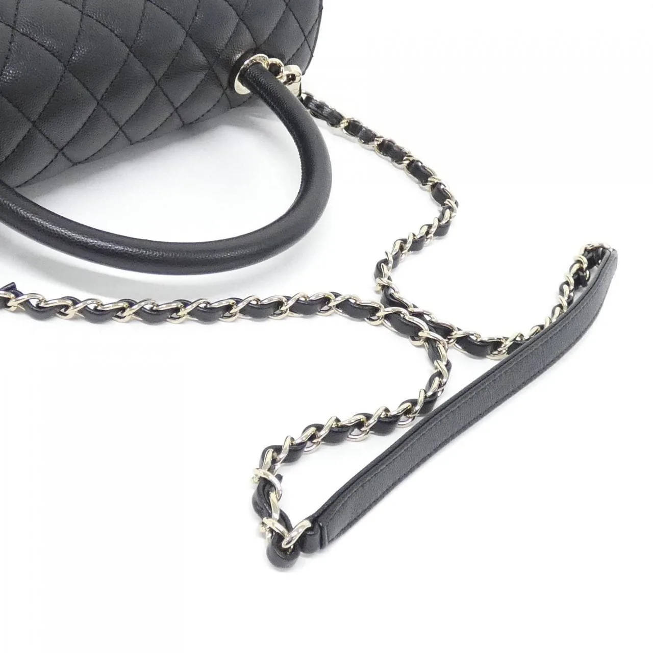 CHANEL Matelasse 92991 Handbag Grained Calfskin Black Grained Calfskin Rank A - Thumbnail 5