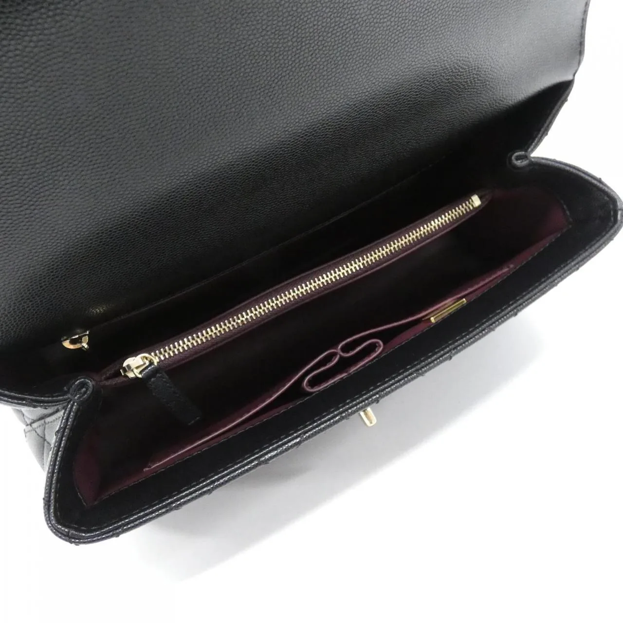 CHANEL Matelasse 92991 Handbag Grained Calfskin Black Grained Calfskin Rank A - Thumbnail 6