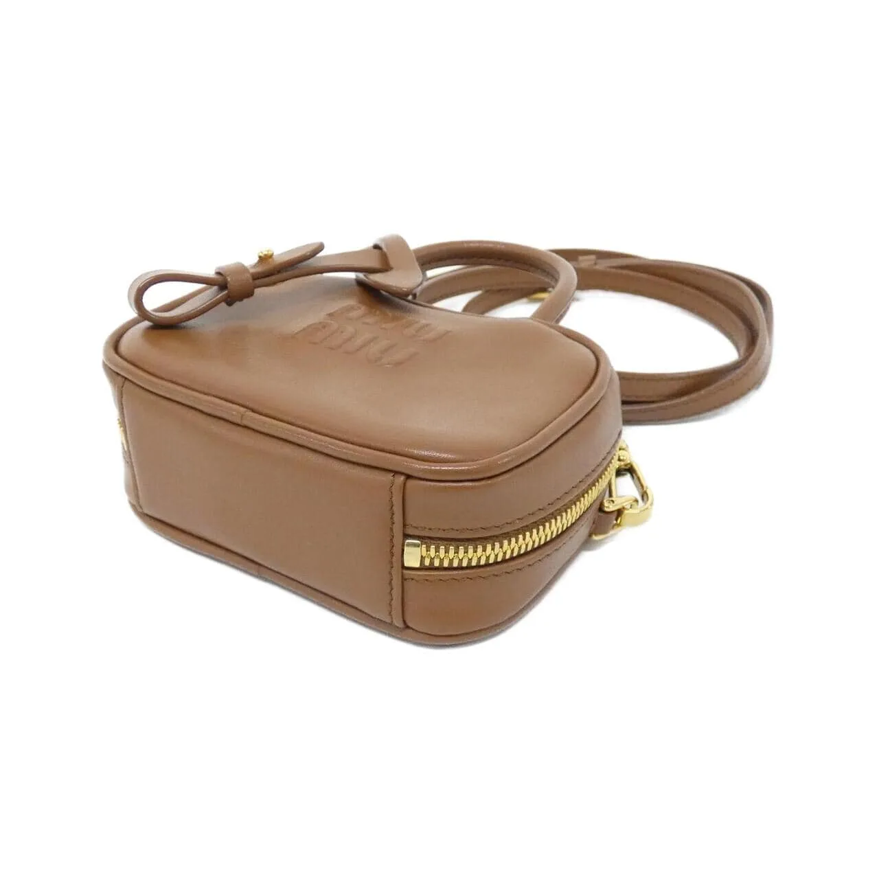 MIU MIU 5NR020 Shoulder Cognac 中古品A - 縮圖 3
