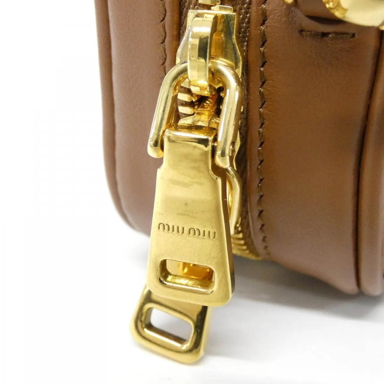 MIU MIU 5NR020 Shoulder Cognac 中古品A - 縮圖 6