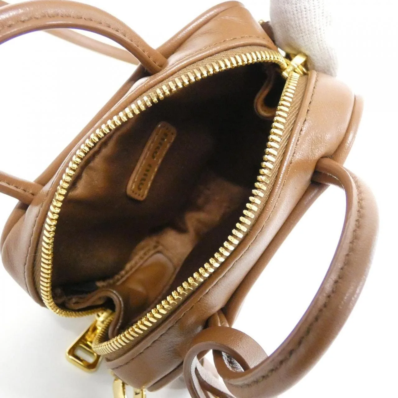 MIU MIU 5NR020 Shoulder Cognac 中古品A - 縮圖 8