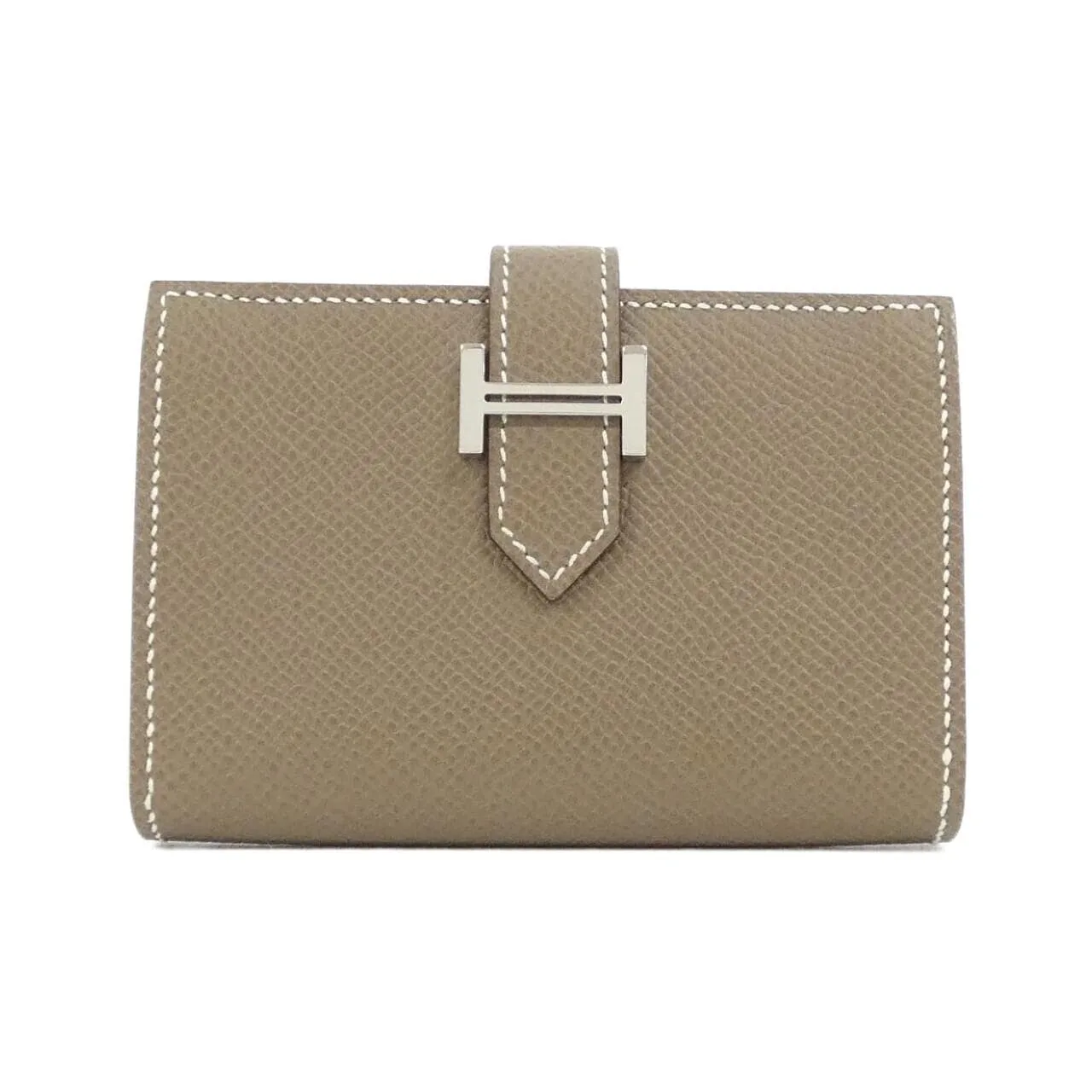 HERMES 039806CK Card Case Epsom Etoupe