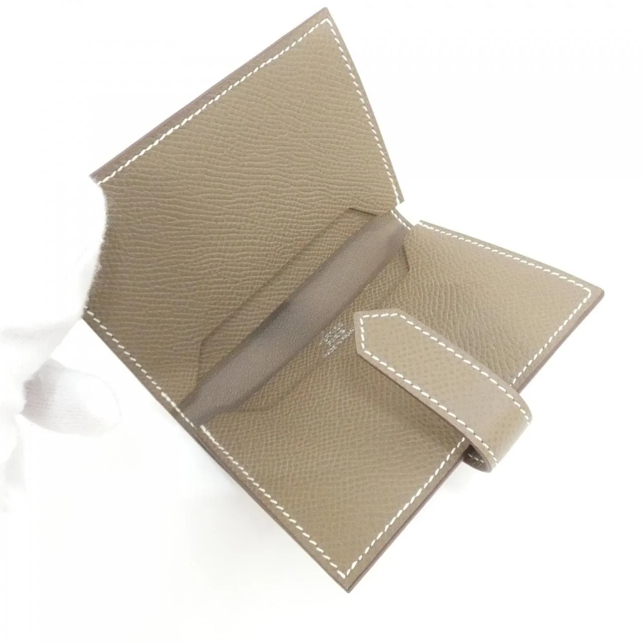HERMES 039806CK Card Case Epsom Etoupe Epsom 皮 中古品A - 縮圖 3
