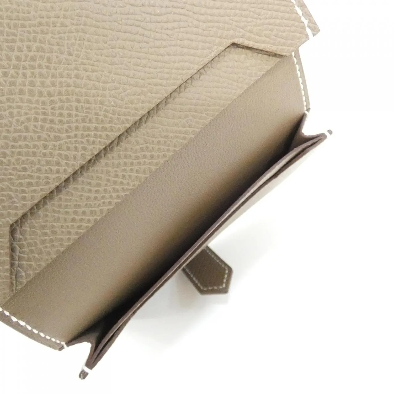 HERMES 039806CK Card Case Epsom Etoupe Epsom 皮 中古品A - 縮圖 4