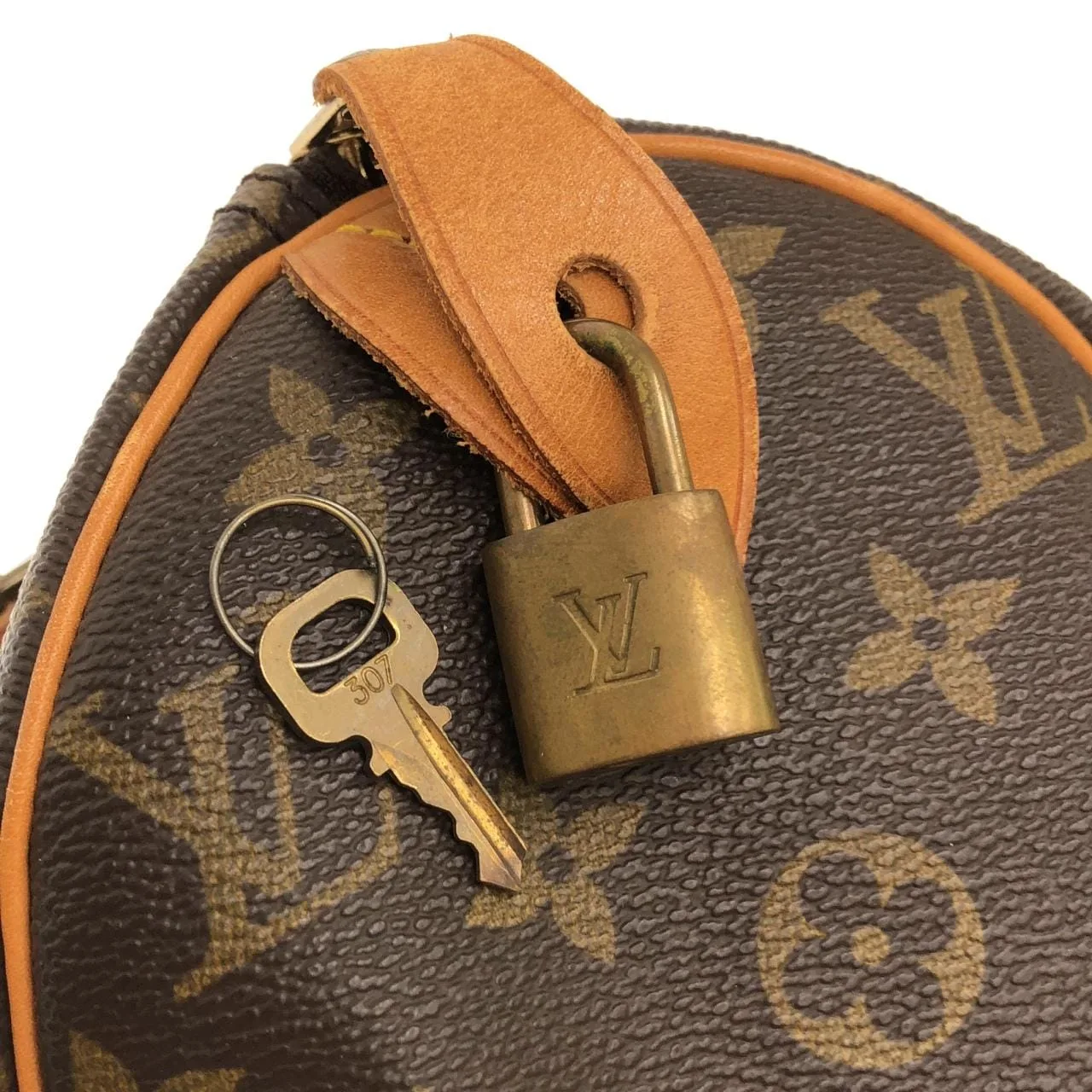 LOUIS VUITTON Speedy M41528 Boston Monogram 黑色 Monogram 中古品B - 縮圖 4