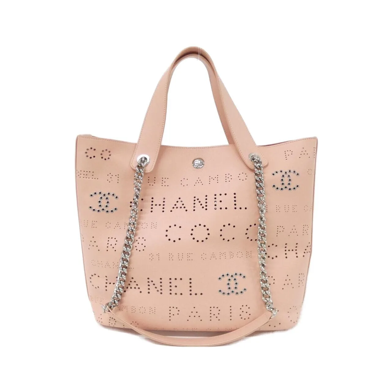 CHANEL AS0487 Handbag Tweed Pink Tweed Rank A - Thumbnail 2
