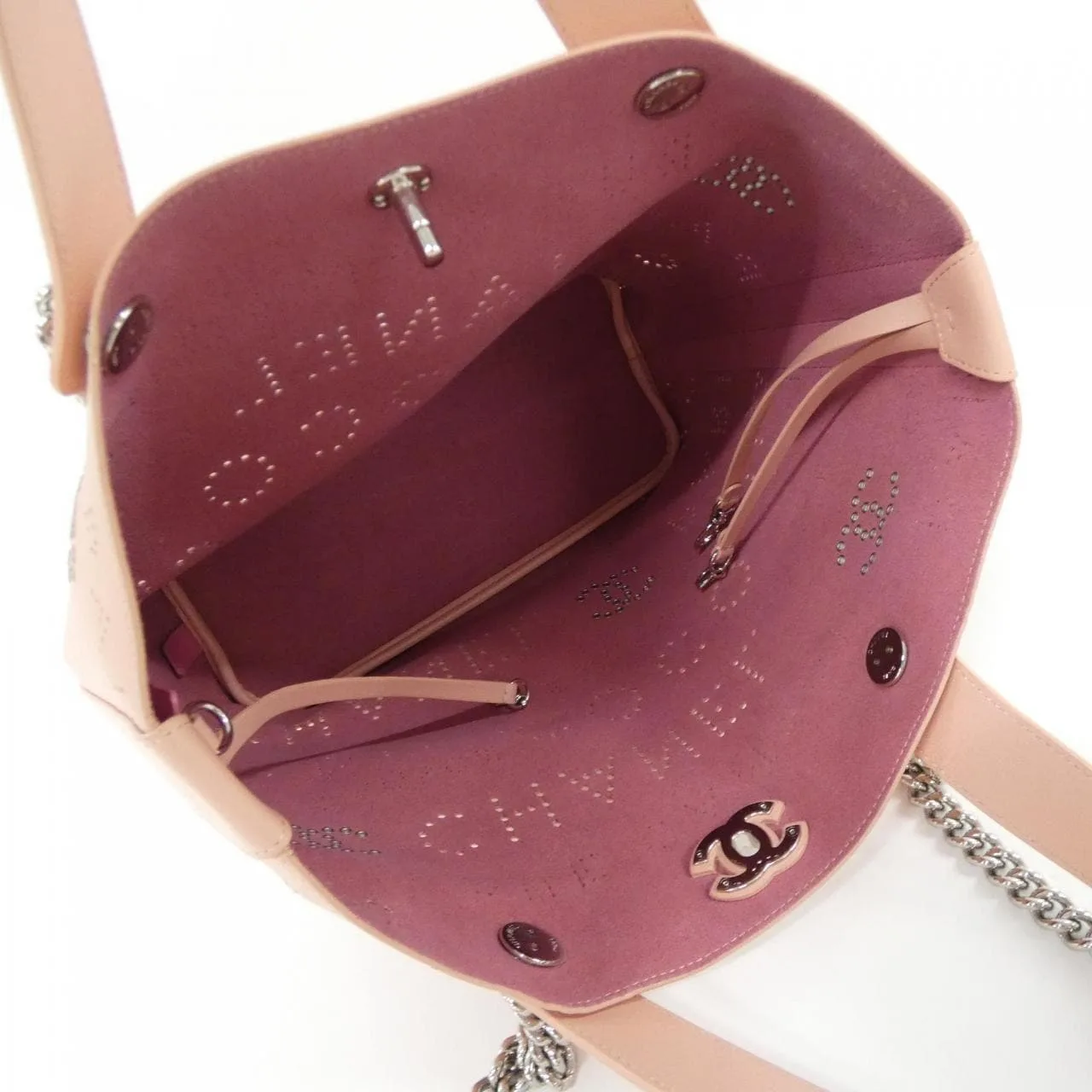 CHANEL AS0487 Handbag Tweed Pink Tweed Rank A - Thumbnail 8