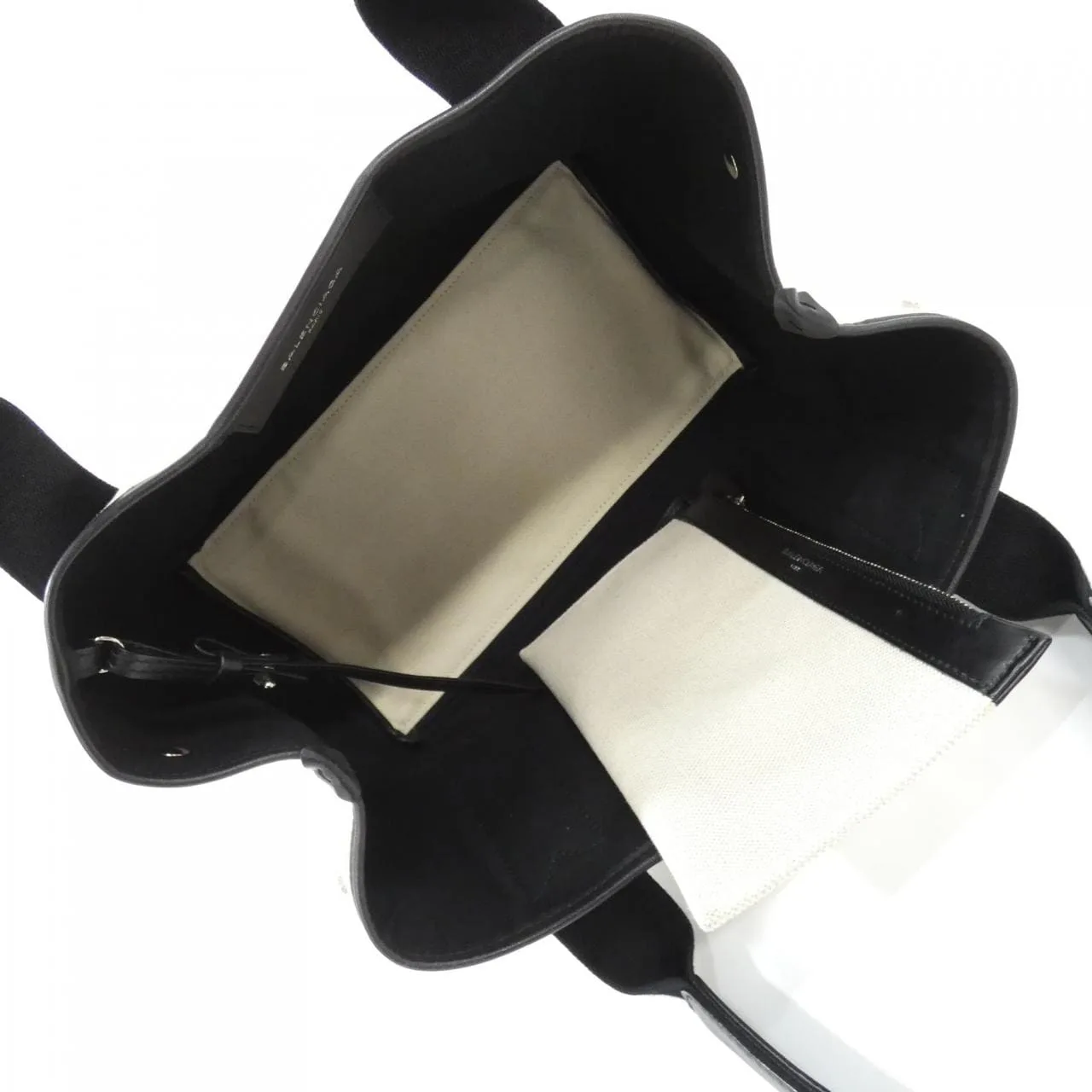 BALENCIAGA 339933 AQ38N Handbag Canvas 深藍色 帆布 中古品A - 縮圖 9