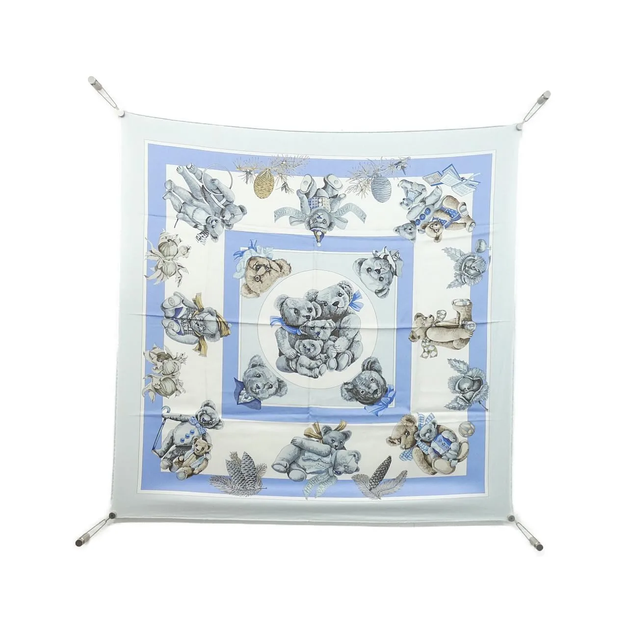 HERMES Scarf White