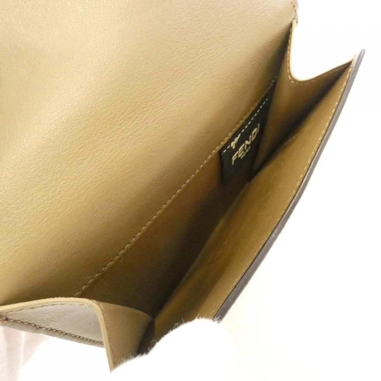 FENDI Peekaboo 8M0438 A91B Wallet Leather 黑色 皮革 中古品A - 縮圖 6