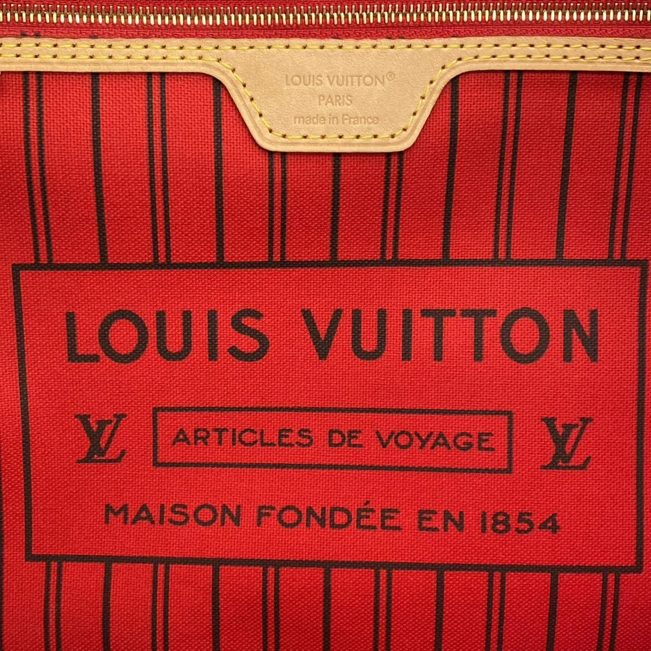 LOUIS VUITTON Neverfull M12096 Tote Monogram Rouge Monogram 中古品A - 縮圖 8