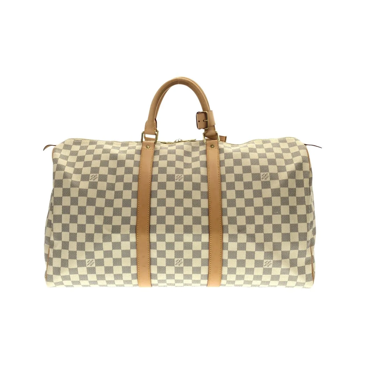 LOUIS VUITTON Keepall N41430 Boston Damier 黑色 Damier 中古品A - 縮圖 2