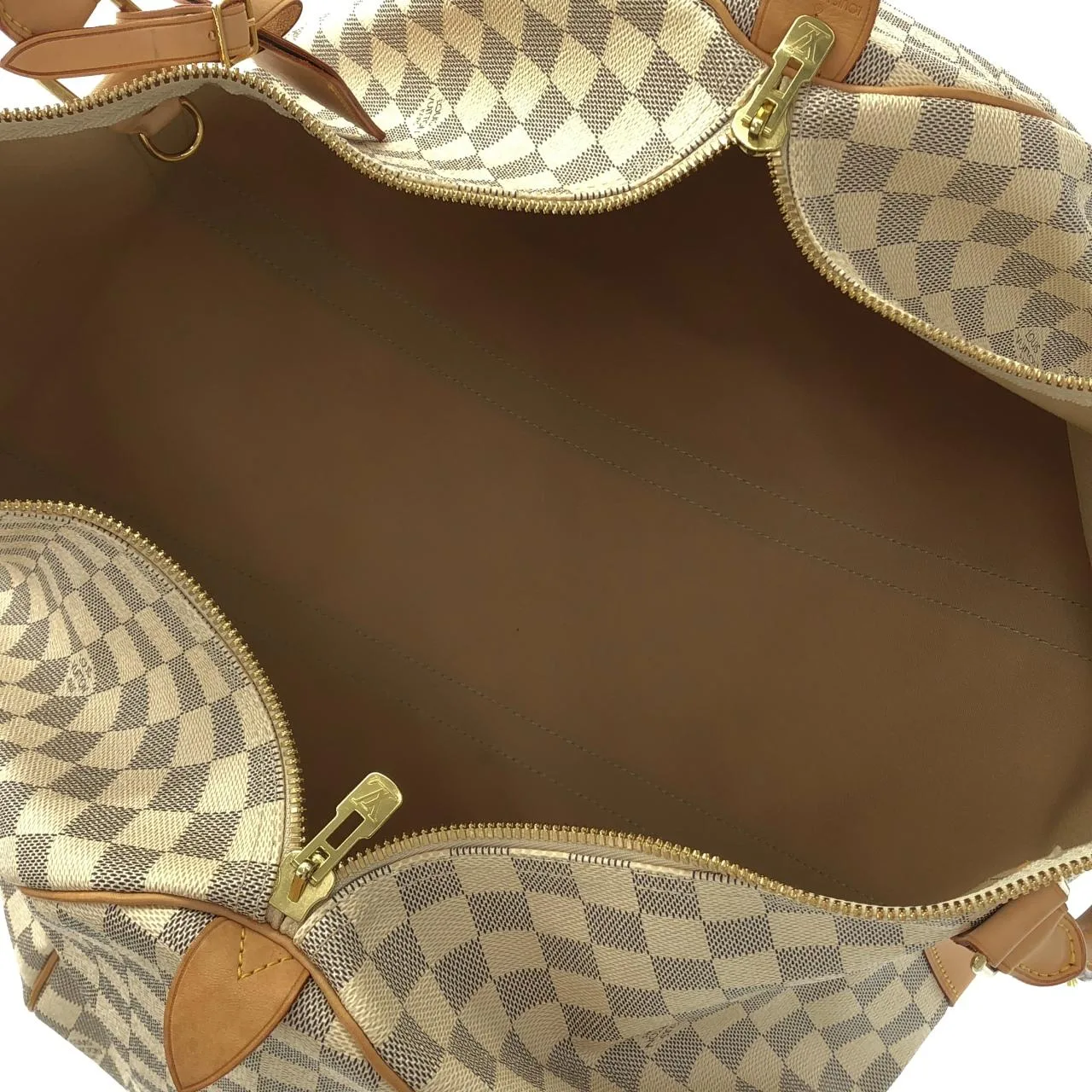 LOUIS VUITTON Keepall N41430 Boston Damier 黑色 Damier 中古品A - 縮圖 7