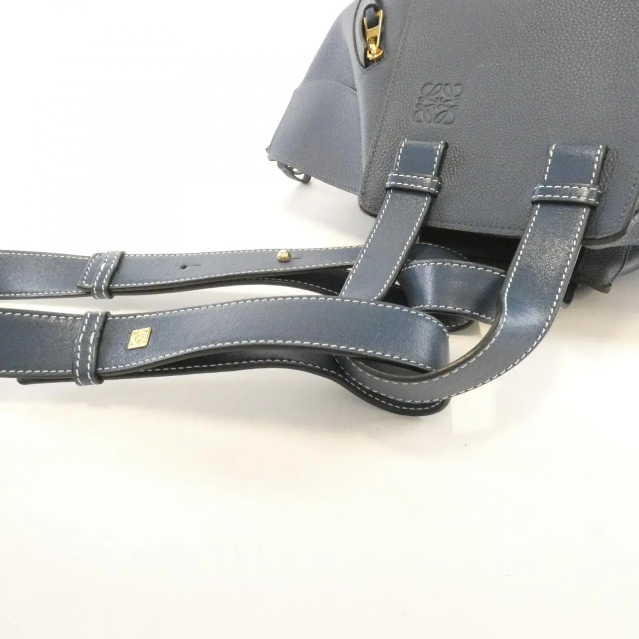 LOEWE Hammock 38712KBN27 Handbag 藍色 中古品B - 縮圖 4