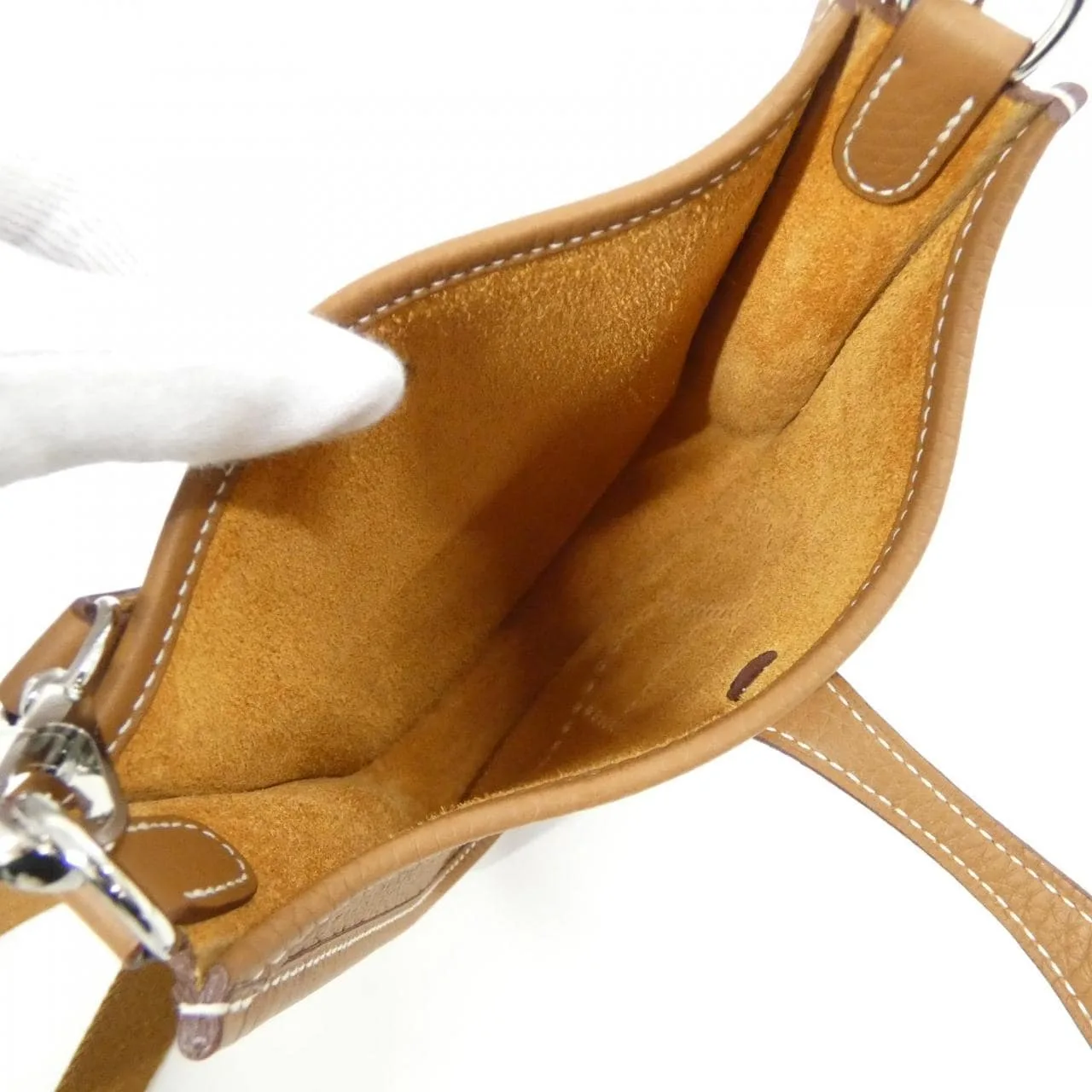 HERMES Evelyne 069426CK Shoulder Clemence Gold Clemence Leather Rank A - Thumbnail 5