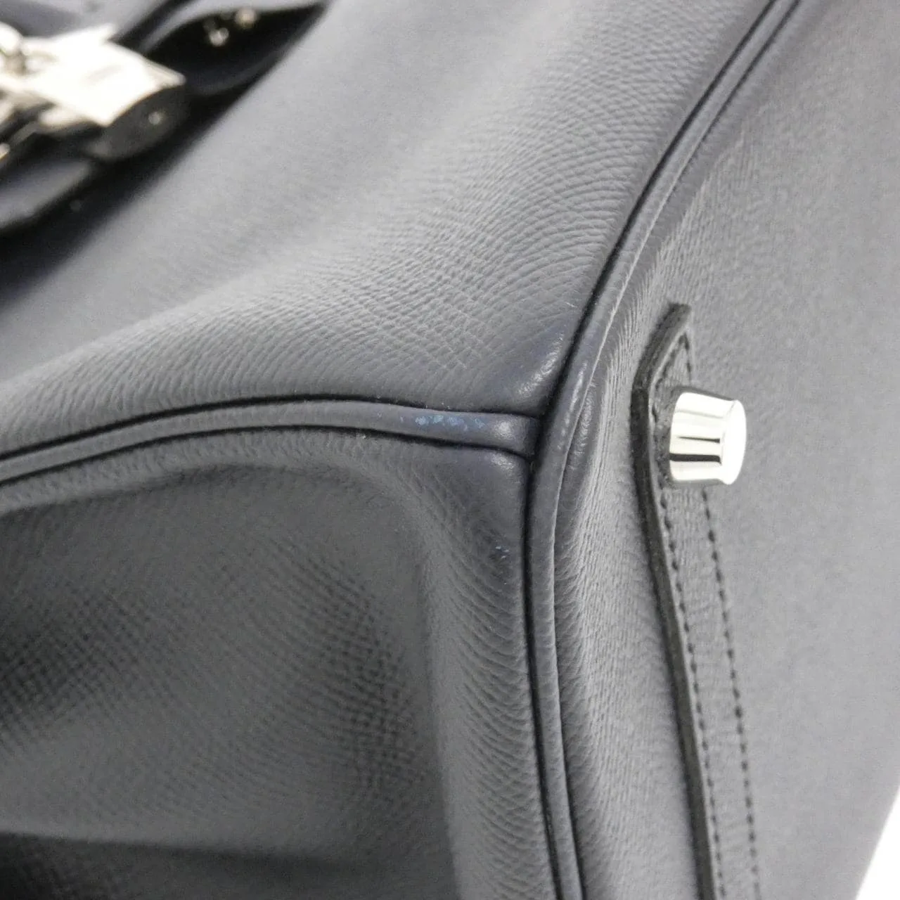 HERMES Birkin 041701CK Handbag Epsom 藍色 Epsom 皮 中古品A - 縮圖 4