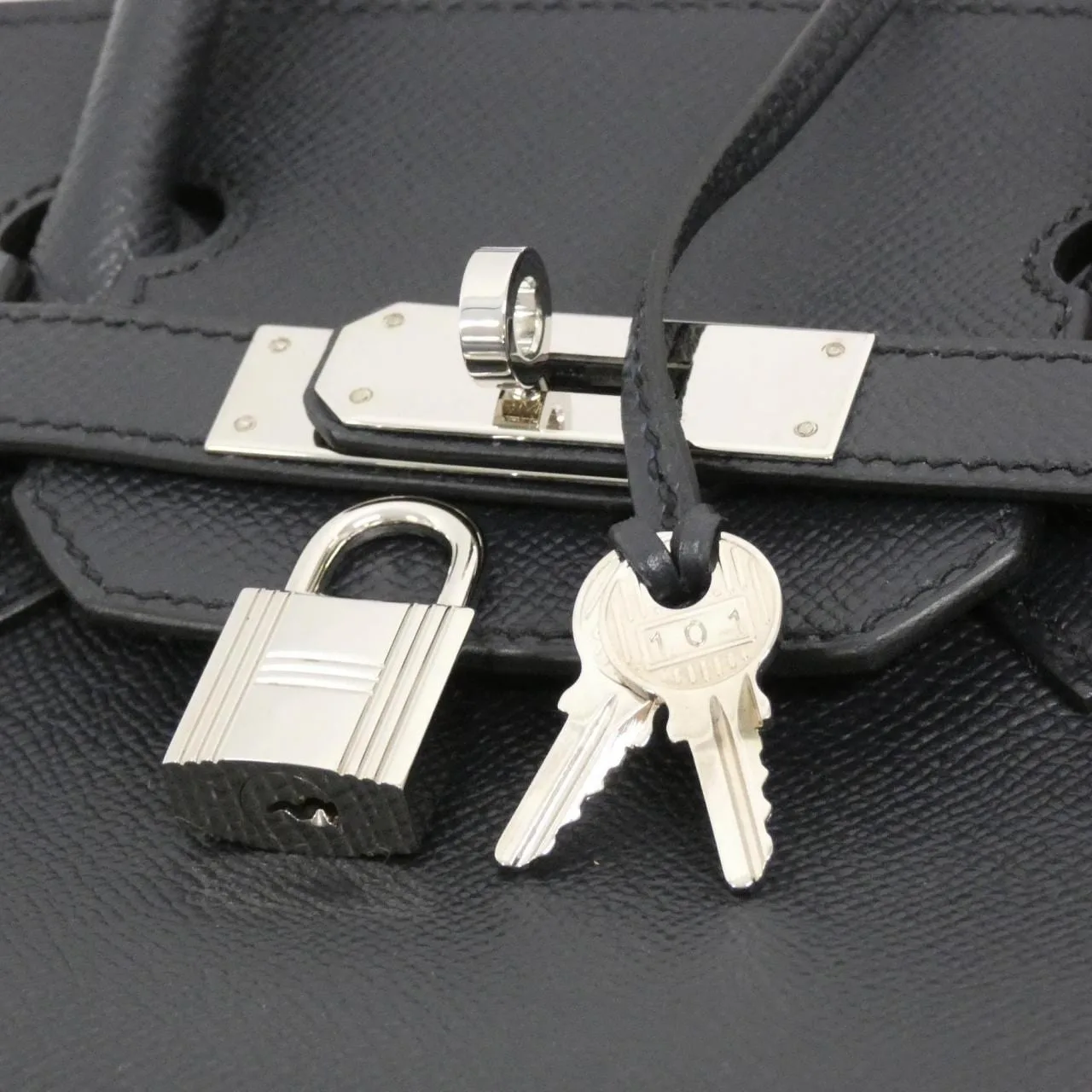 HERMES Birkin 041701CK Handbag Epsom 藍色 Epsom 皮 中古品A - 縮圖 6