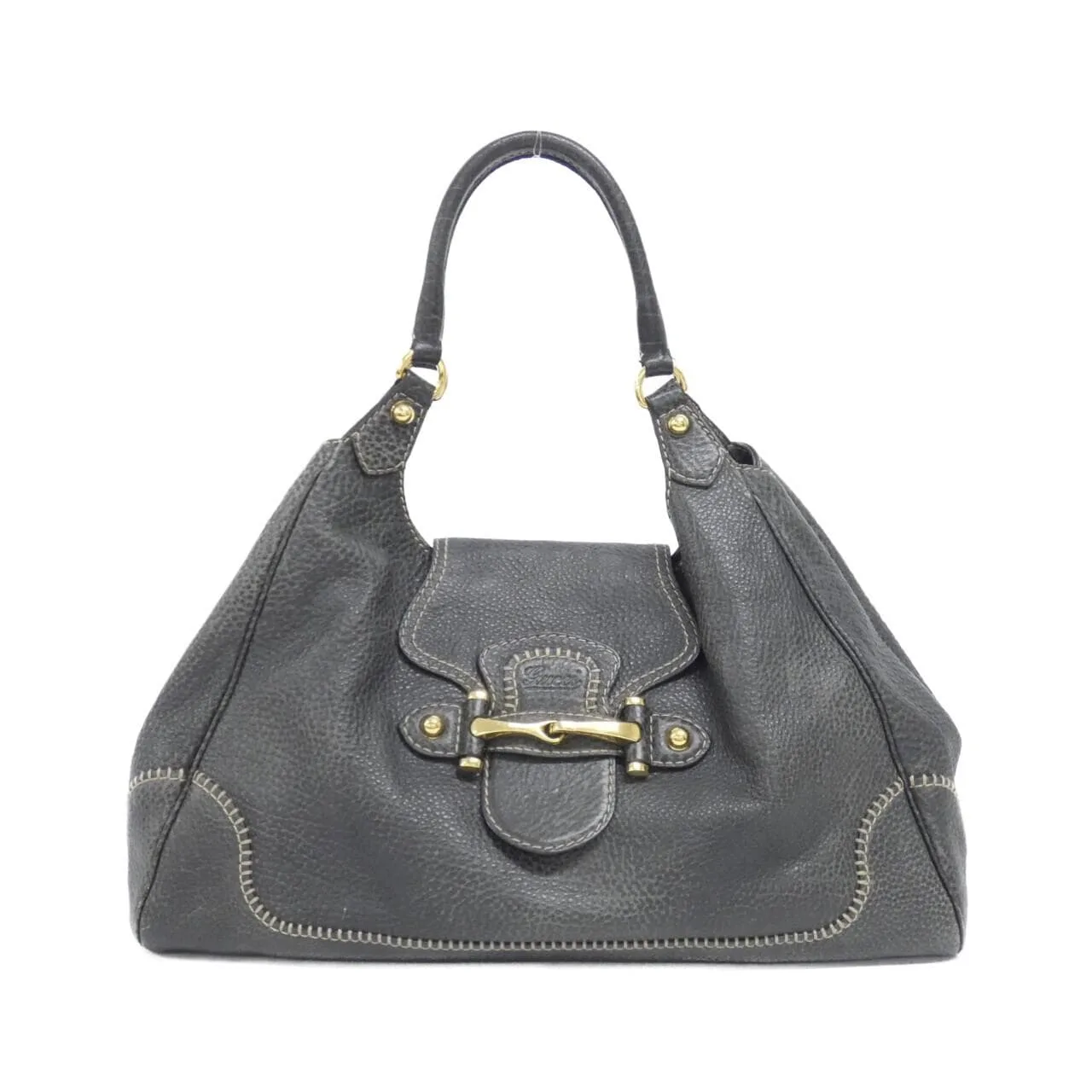 GUCCI 223958 Shoulder Leather Grey