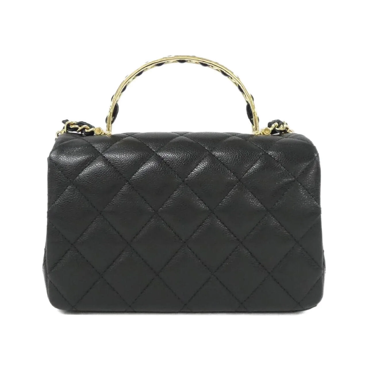CHANEL AS6048 Handbag Grained Calfskin Black Grained Calfskin Rank A - Thumbnail 2