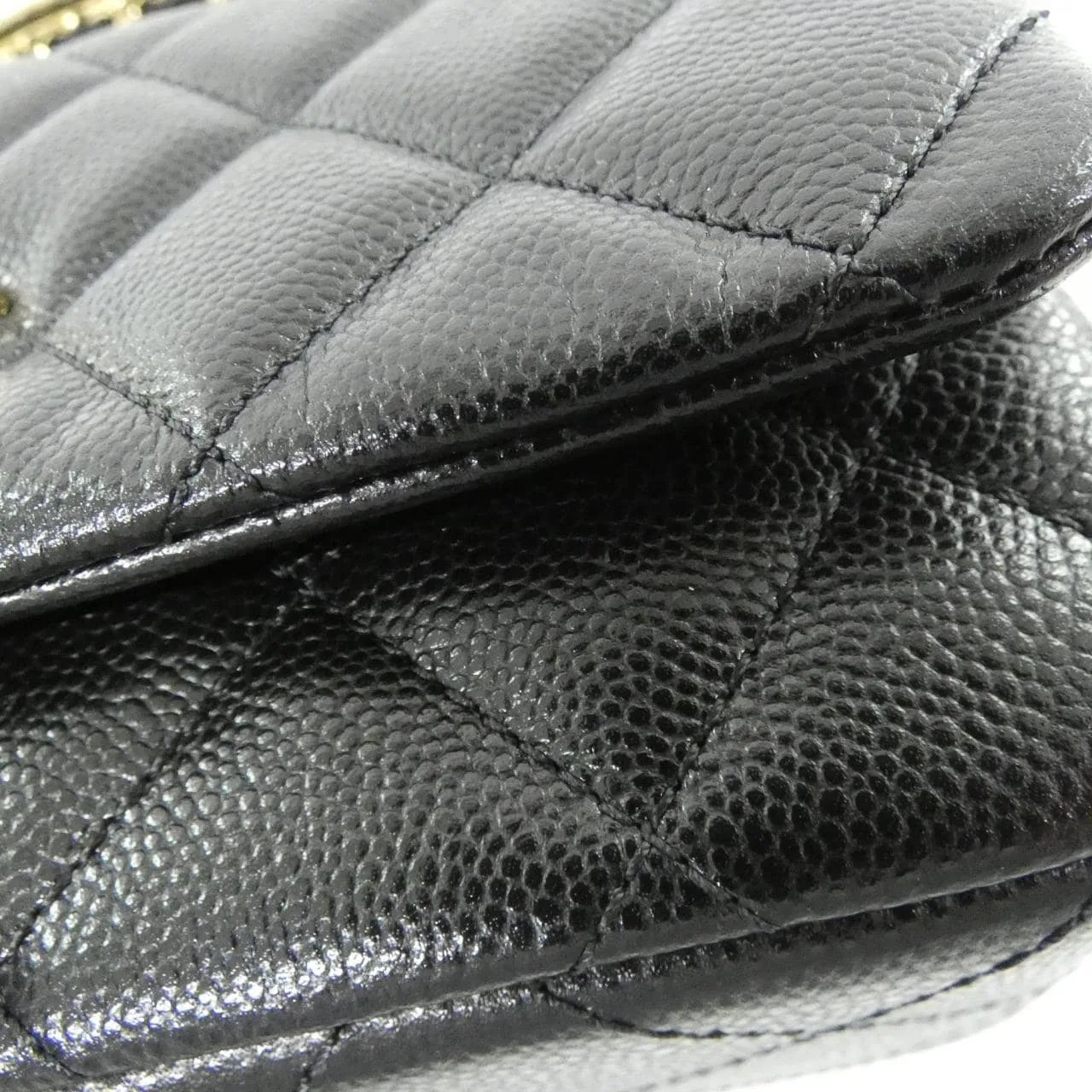 CHANEL AS6048 Handbag Grained Calfskin Black Grained Calfskin Rank A - Thumbnail 4