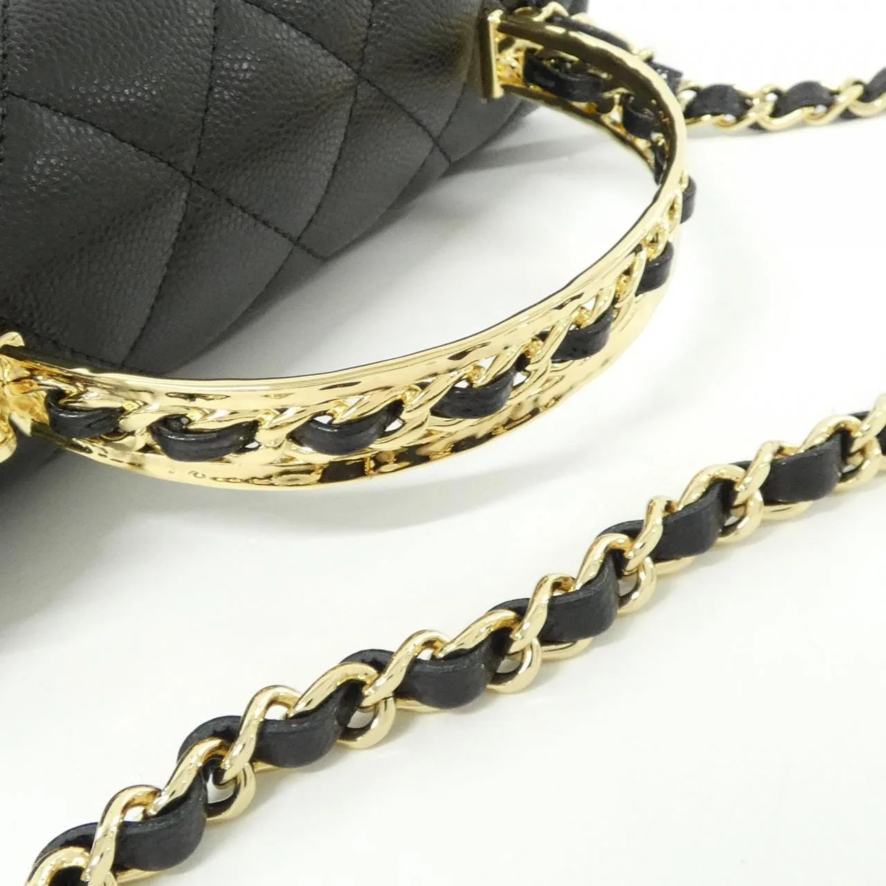 CHANEL AS6048 Handbag Grained Calfskin Black Grained Calfskin Rank A - Thumbnail 5