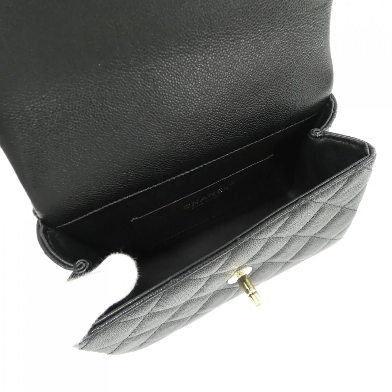 CHANEL AS6048 Handbag Grained Calfskin Black Grained Calfskin Rank A - Thumbnail 6