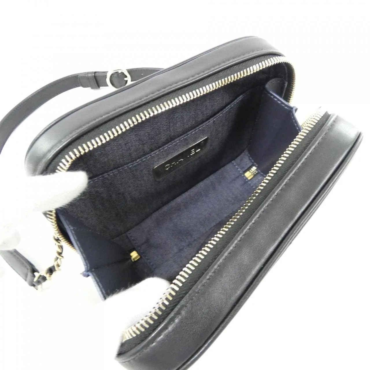 CHANEL AS0406 Belt Lambskin 黑色 羊皮 中古品A - 縮圖 9