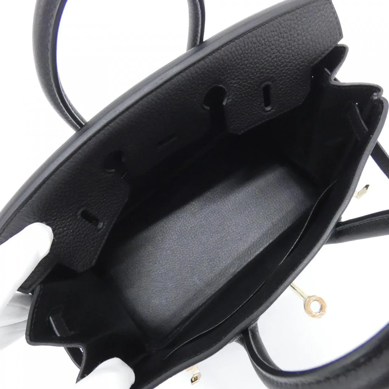 HERMES Birkin 057208CP Handbag Togo Black Togo Leather Unused - Thumbnail 6