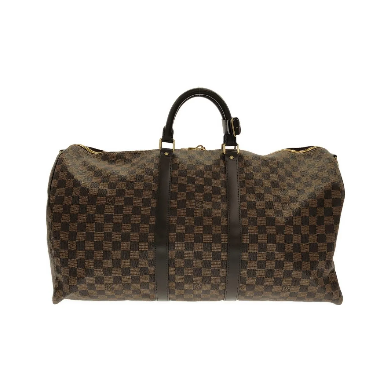 LOUIS VUITTON Keepall N41414 Boston Damier 黑色 Damier 中古品A - 縮圖 2