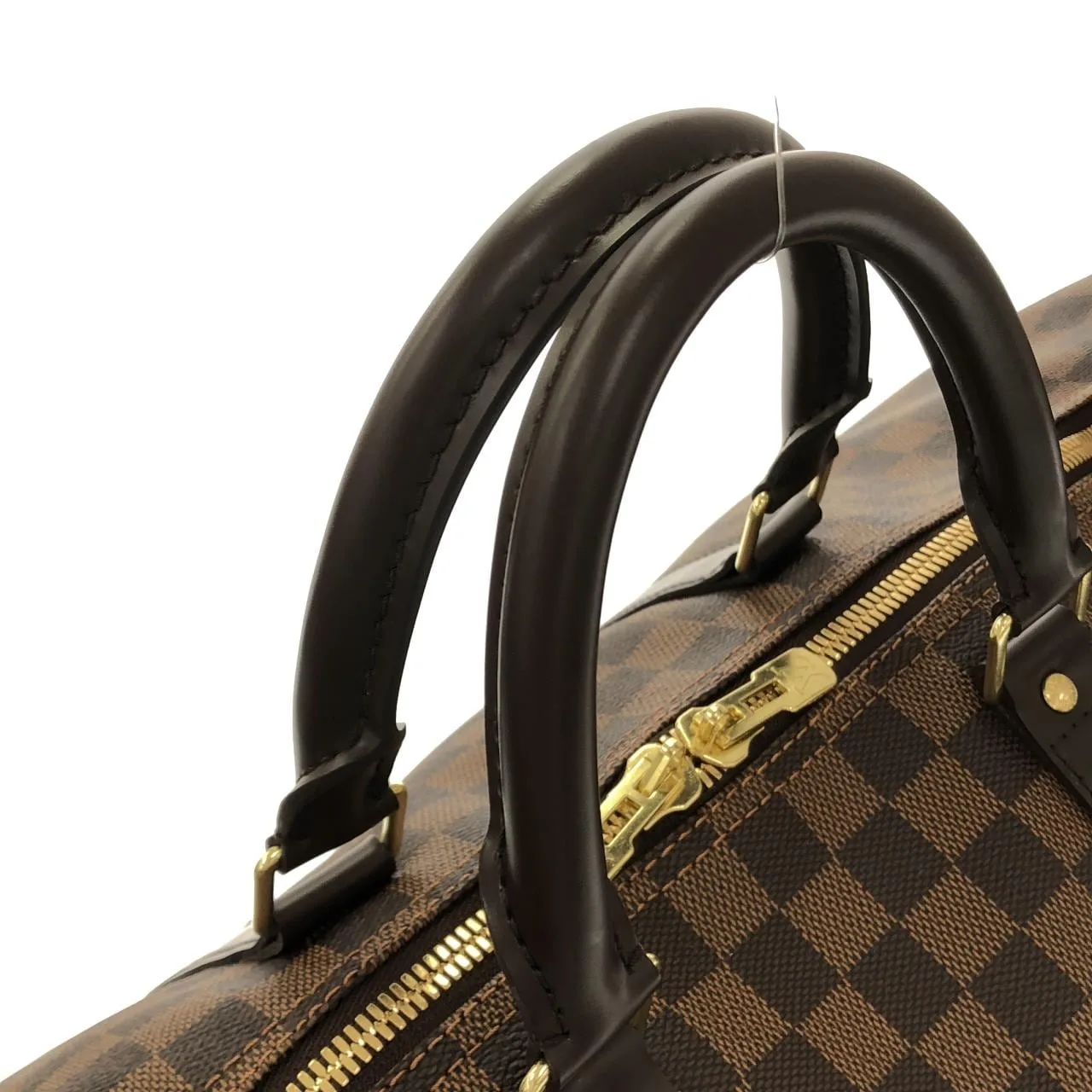 LOUIS VUITTON Keepall N41414 Boston Damier 黑色 Damier 中古品A - 縮圖 6