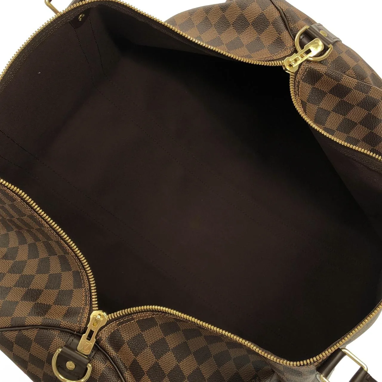 LOUIS VUITTON Keepall N41414 Boston Damier 黑色 Damier 中古品A - 縮圖 7