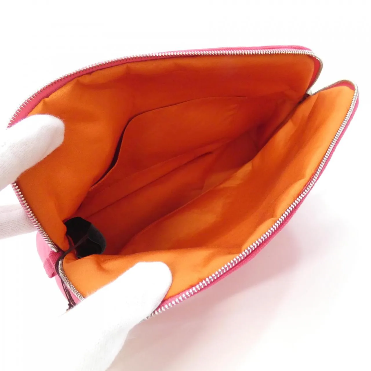 HERMES Bolide 103774M Pouch Canvas Black Canvas Rank A - Thumbnail 7