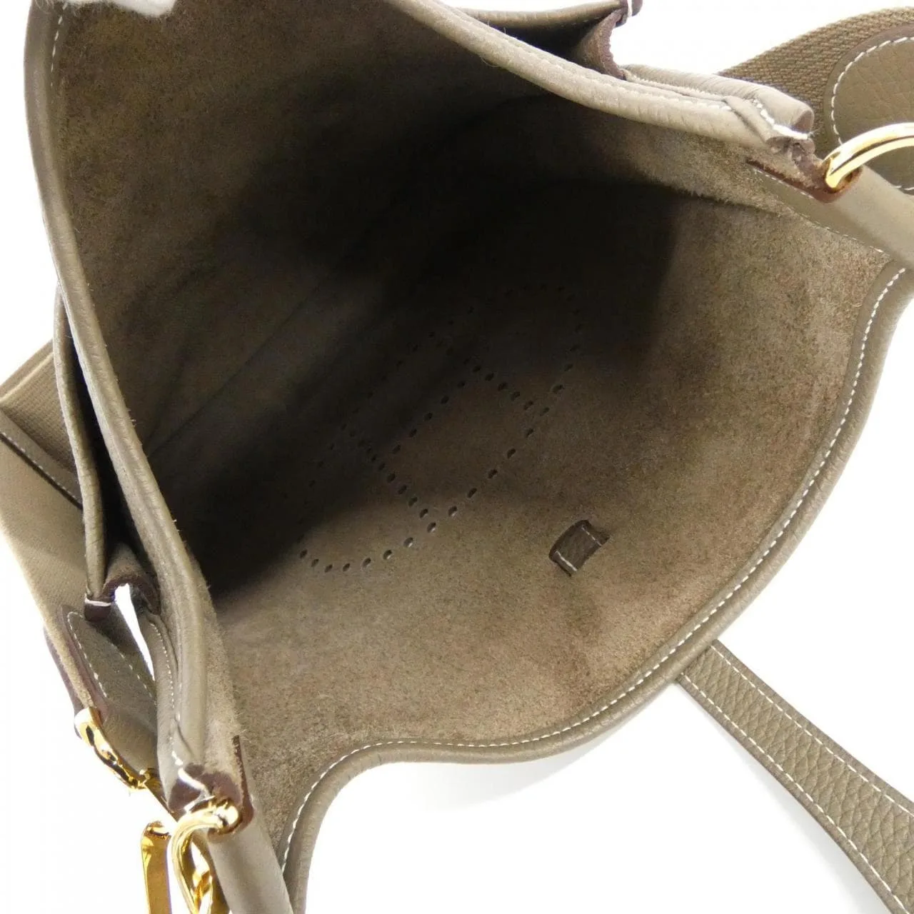 HERMES Evelyne 056277CC Shoulder Clemence Etoupe Clemence 皮 中古品A - 縮圖 8