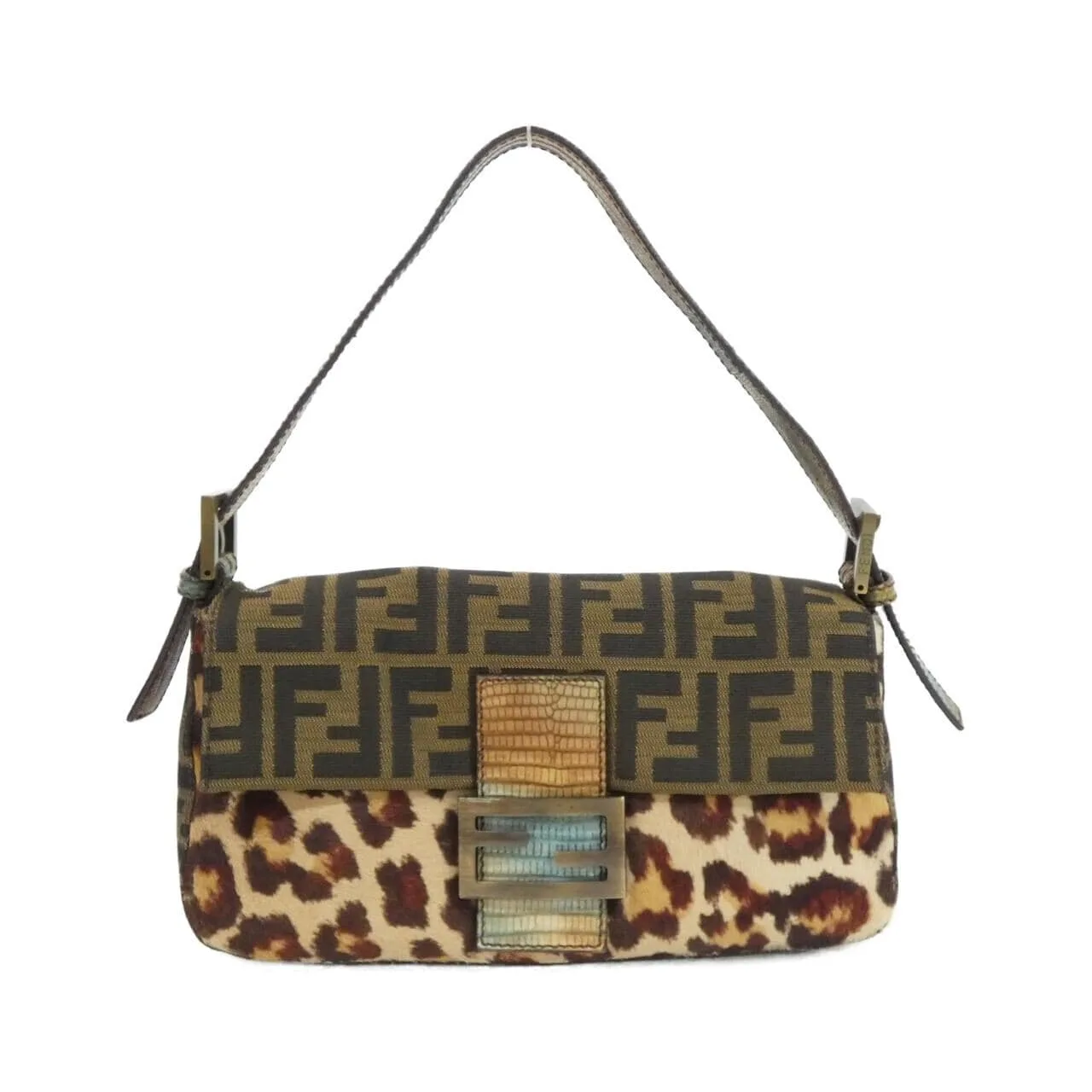 FENDI Baguette 8BR000 O38 Shoulder Canvas