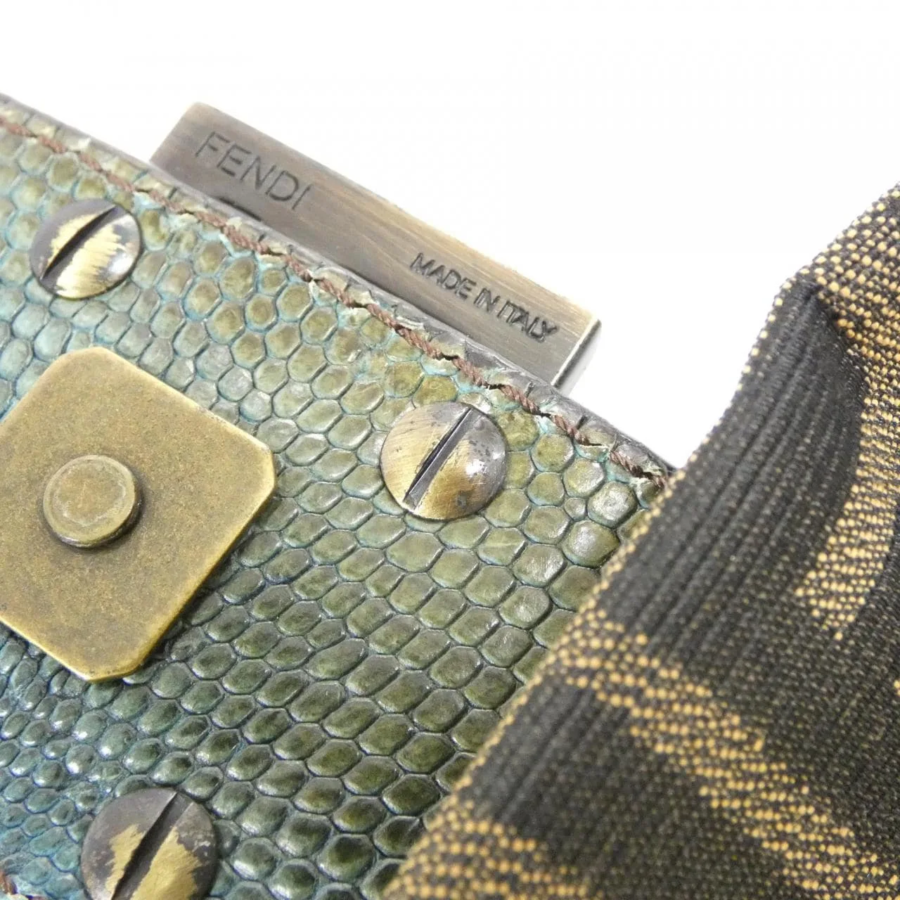 FENDI Baguette 8BR000 O38 Shoulder Canvas Black Canvas Rank A - Thumbnail 9