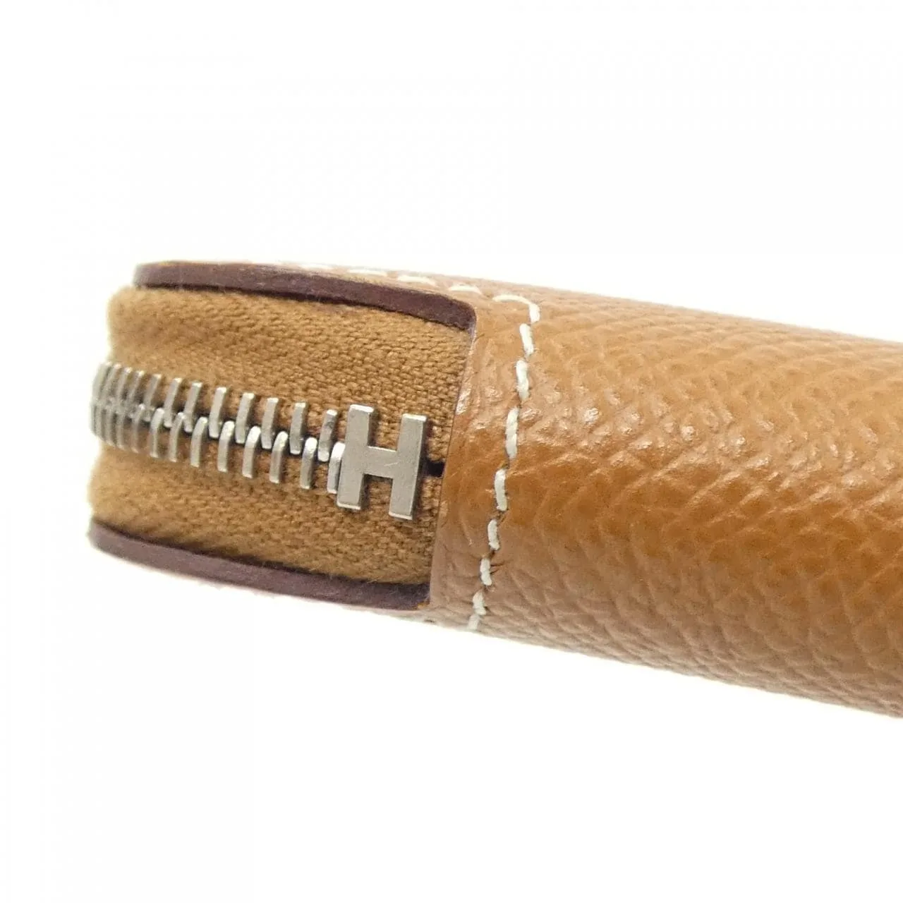 HERMES 077758CK Wallet Epsom Gold Epsom Leather Rank A - Thumbnail 4