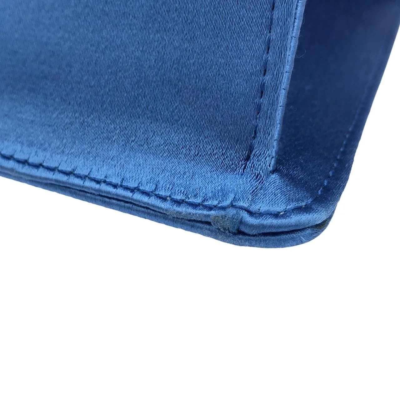 GUCCI 470270 手提包 緞面 藍色 緞面 中古品A - 縮圖 3