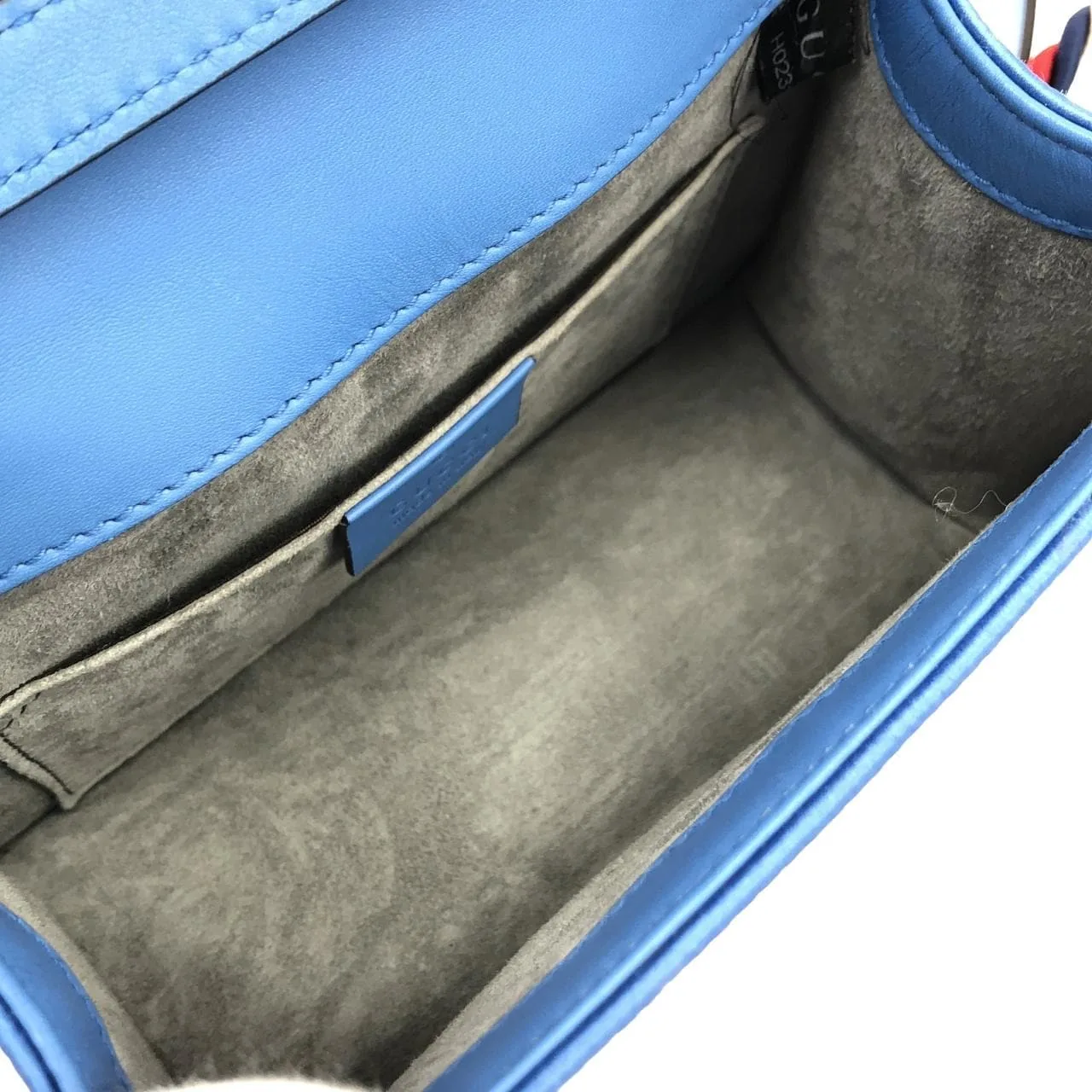 GUCCI 470270 手提包 緞面 藍色 緞面 中古品A - 縮圖 10