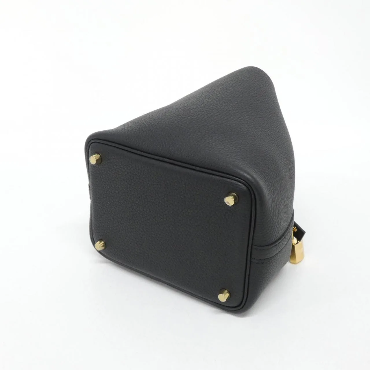 HERMES Picotin 056289CC Handbag Clemence Black Clemence Leather Unused - Thumbnail 2