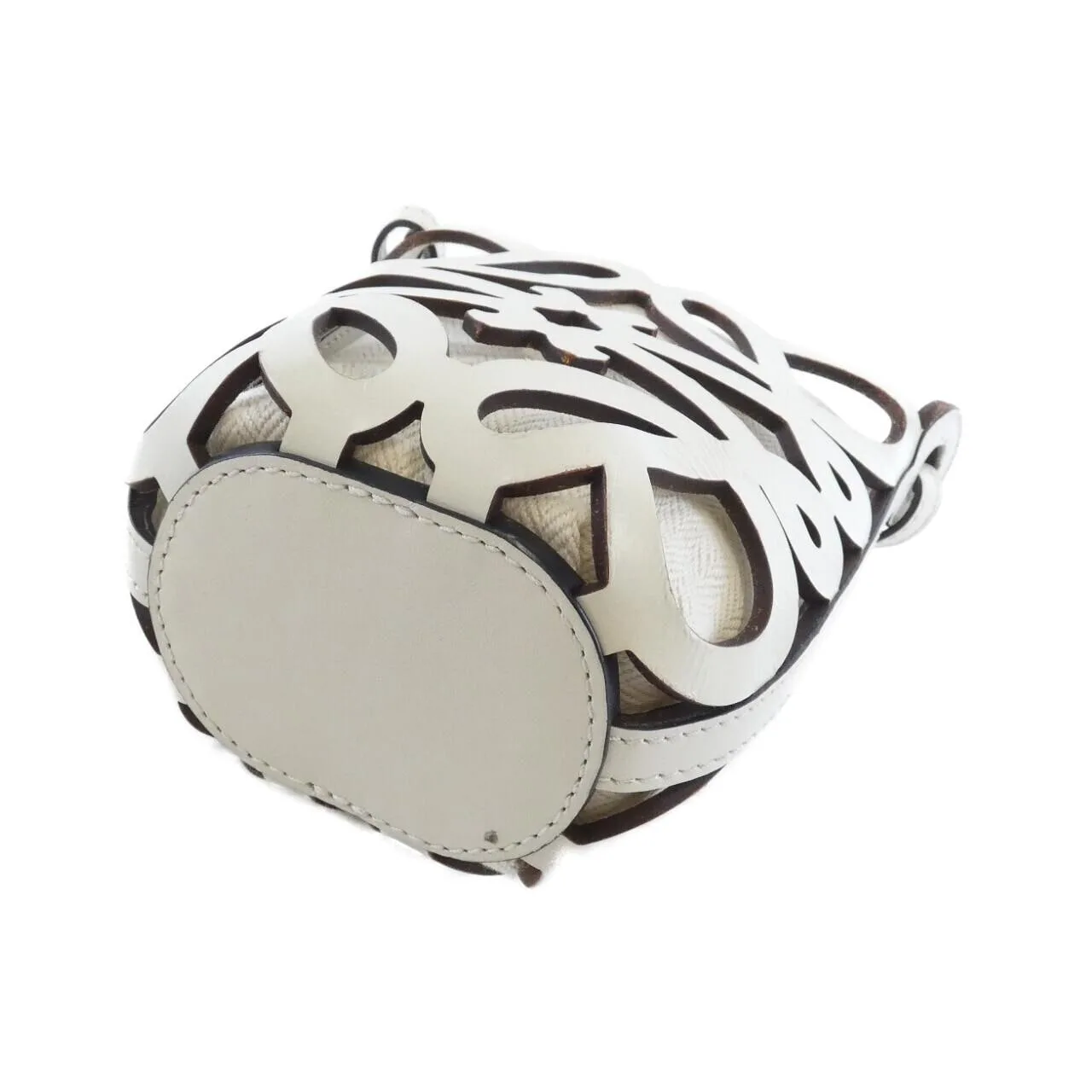 LOEWE C922Y62X07 Handbag Lambskin 白色 羊皮 中古品B - 縮圖 2