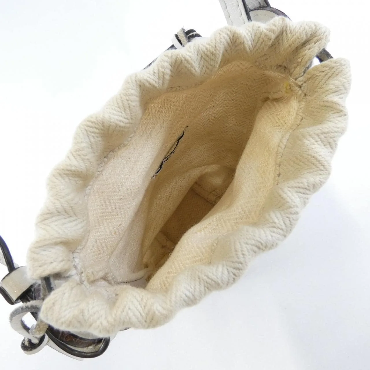 LOEWE C922Y62X07 Handbag Lambskin 白色 羊皮 中古品B - 縮圖 9