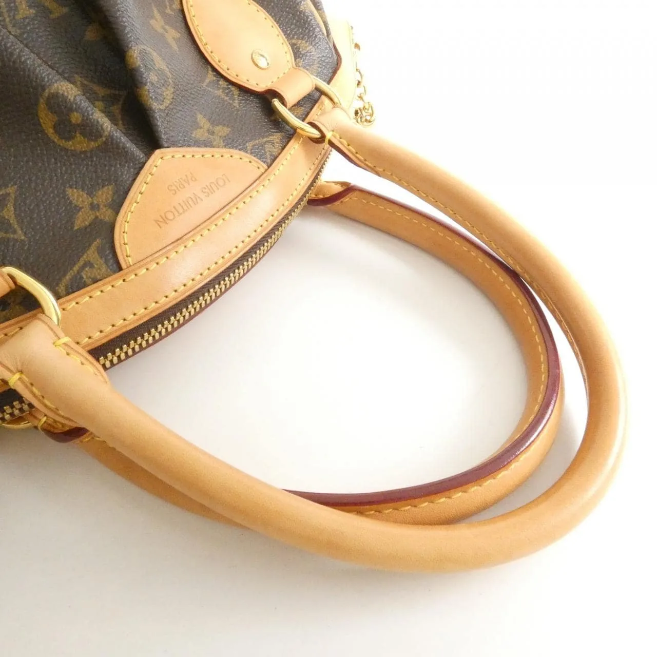 LOUIS VUITTON M40143 Handbag Monogram 黑色 Monogram 中古品B - 縮圖 5