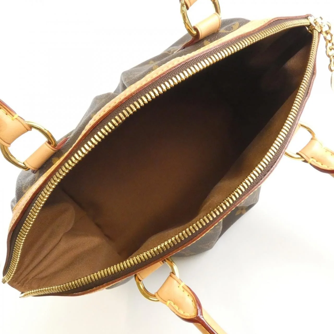 LOUIS VUITTON M40143 Handbag Monogram 黑色 Monogram 中古品B - 縮圖 8